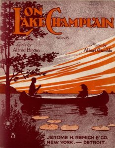Color lithograph of cover for sheet music by Alfred Bryan and Albert Gumble 